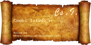 Csehi István névjegykártya