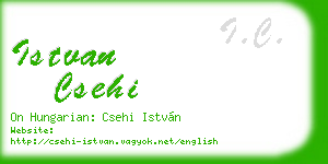 istvan csehi business card